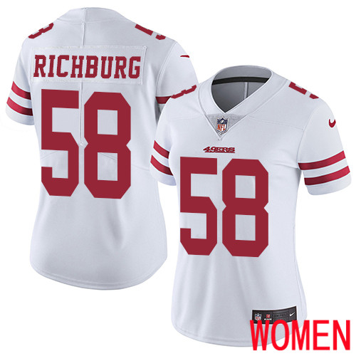 San Francisco 49ers Limited White Women Weston Richburg Road NFL Jersey 58 Vapor Untouchable